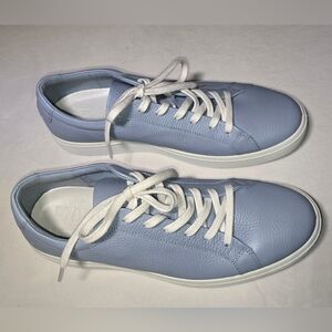 ECCO Soft 7 Pebble Grain Leather Sneakers Light Blue Men’s 11/11.5 court shoes